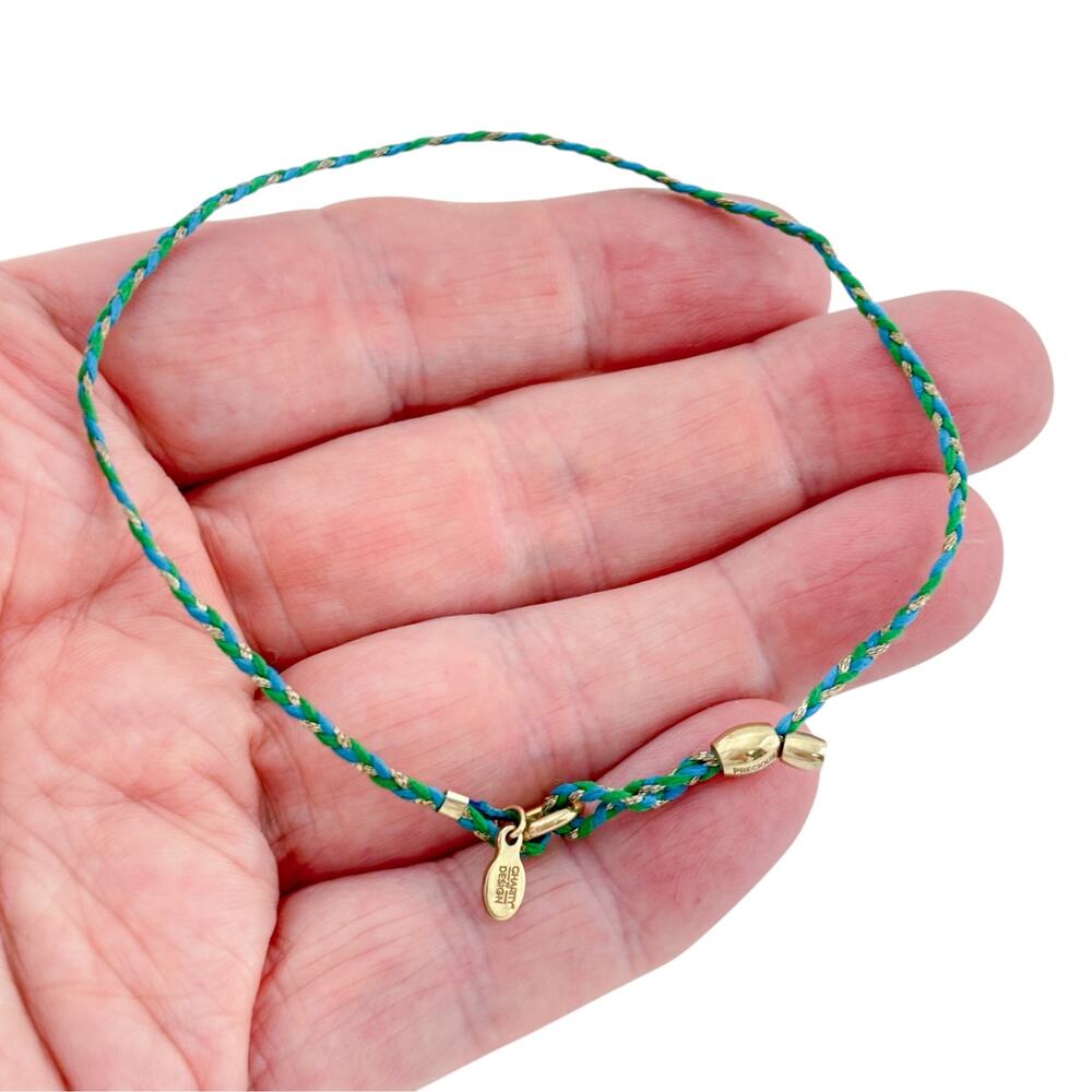 Alex & Ani Charity by Design Sterling Silver Blue Cord Bracelet 4-10"